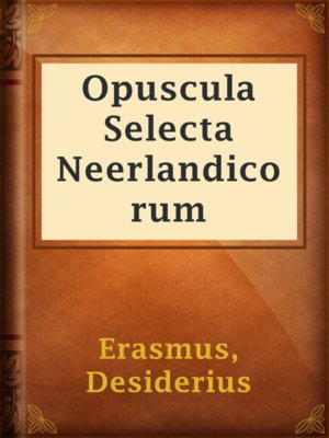 cover image of Opuscula Selecta Neerlandicorum